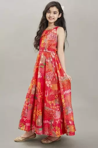 Floral print fit & flare maxi dress