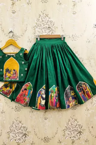 Girls embellished ready to wear lehenga &