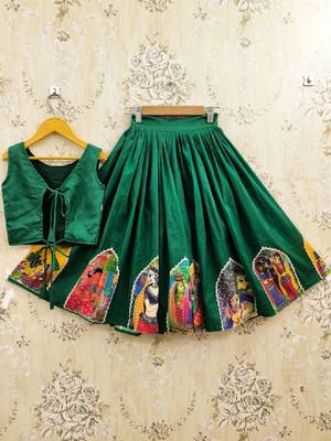 Girls embellished ready to wear lehenga & 2