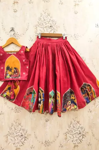 Girls printed ready to wear lehenga &