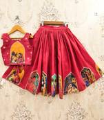 Girls printed ready to wear lehenga &