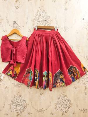 Girls printed ready to wear lehenga & 3