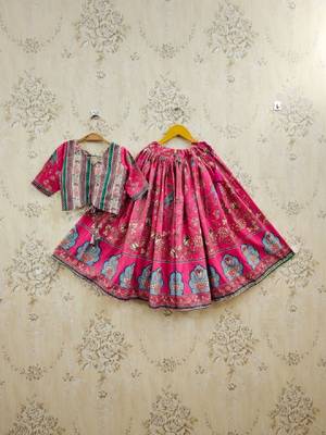 Girls printed ready to wear lehenga & blouse 1