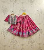 Girls printed ready to wear lehenga & blouse