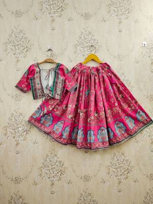 Girls printed ready to wear lehenga & blouse 2