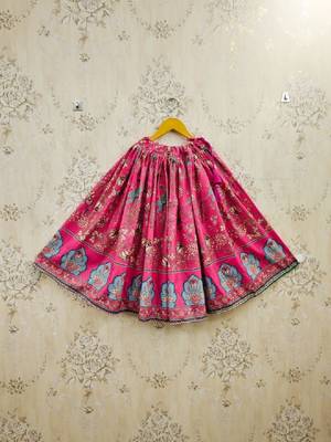 Girls printed ready to wear lehenga & blouse 4