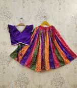 Girls bandhani printed ready to wear lehenga choli