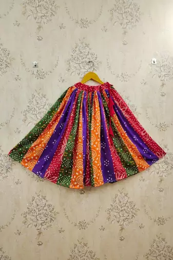 Girls bandhani printed ready to wear lehenga choli