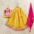 Girls embroidered tie and dye semi-stitched lehenga & blouse with dupatta