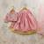 Girls peach sequinned tie and dye ready to wear lehenga & blouse with dupatta