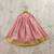 Girls peach sequinned tie and dye ready to wear lehenga & blouse with dupatta