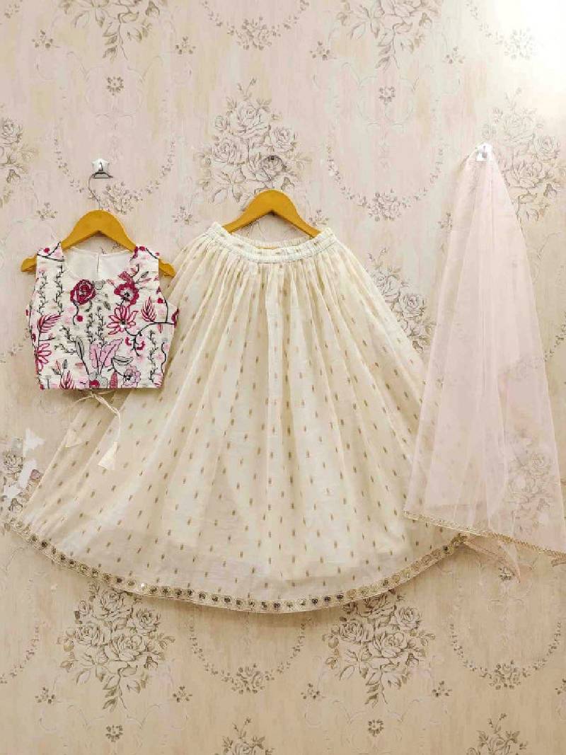 Girls tie and dye ready to wear lehenga & semi-stitched blouse & dupatta