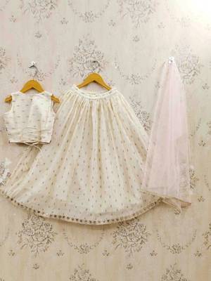 Girls tie and dye ready to wear lehenga & semi-stitched blouse & dupatta 3
