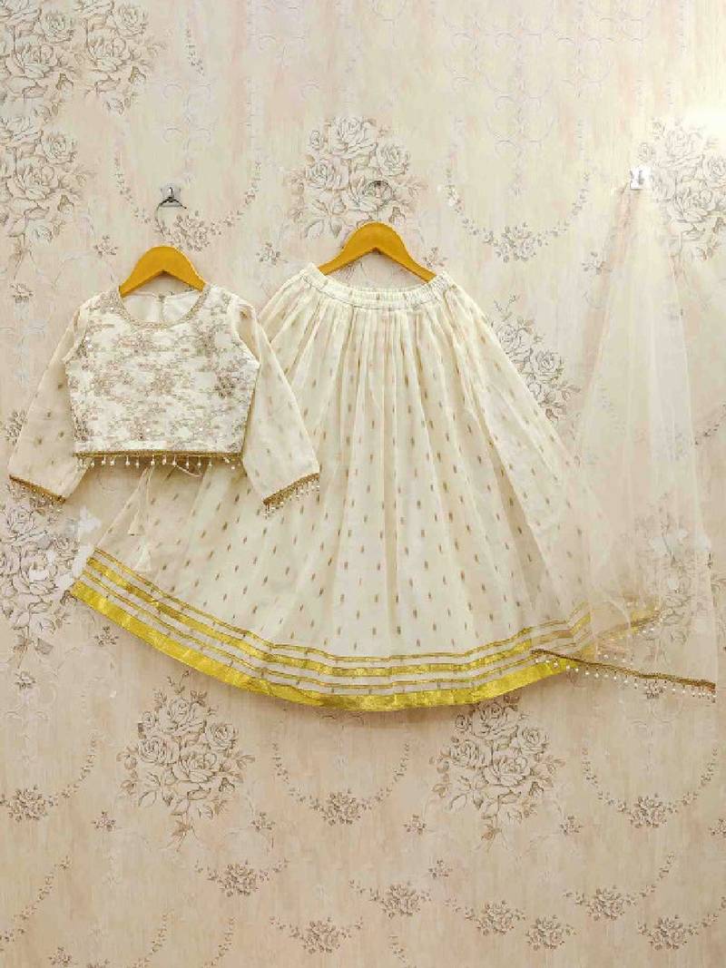 Girls sequinned tie and dye ready to wear lehenga & blouse with dupatta