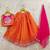 Girls embroidered tie and dye ready to wear lehenga & blouse with dupatta