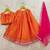 Girls embroidered tie and dye ready to wear lehenga & blouse with dupatta