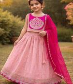 Girls tie and dye ready to wear lehenga & blouse with dupatta