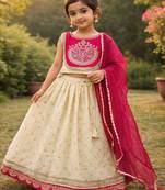 Girls tie and dye ready to wear lehenga & blouse with dupatta