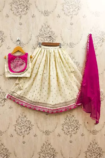 Girls tie and dye ready to wear lehenga & blouse with dupatta