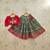 Girls embroidered thread work ikat ready to wear lehenga &
