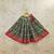 Girls embroidered thread work ikat ready to wear lehenga &