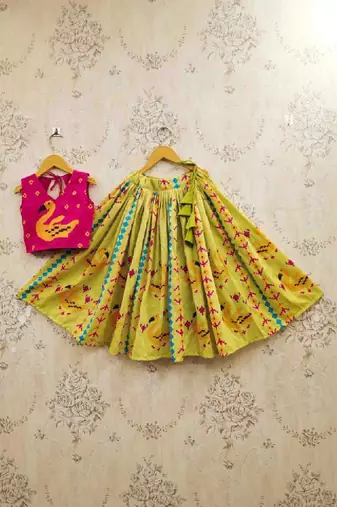 Girls printed ready to wear lehenga &