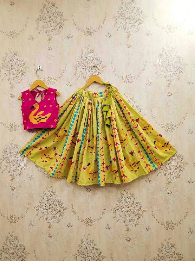 Girls printed ready to wear lehenga &