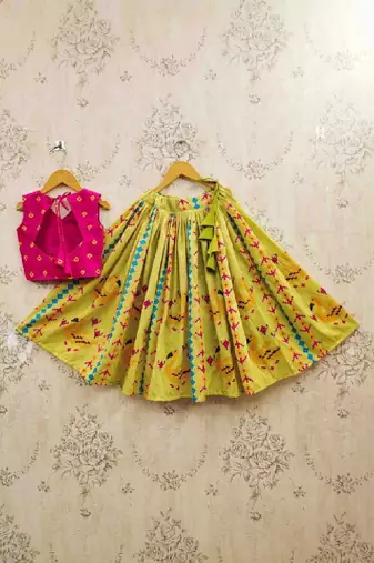 Girls printed ready to wear lehenga &
