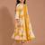 Printed round neck a-line ethnic dresses