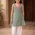 Girls ethnic motifs printed angrakha chanderi cotton kurti with trousers