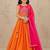 Girls embroidered thread work ready to wear lehenga & blouse with dupatta