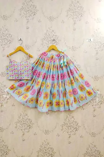 Girls printed ready to wear lehenga &