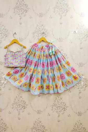 Girls printed ready to wear lehenga &