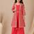 Girls floral printed regular pure cotton top with palazzos