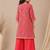 Girls floral printed regular pure cotton top with palazzos