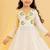 Girls floral embroidered angrakha thread work chanderi cotton kurta with sharara & with