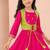 Girls empire thread work pure cotton kurta with sharara