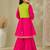 Girls empire thread work pure cotton kurta with sharara