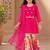 Girls floral embroidered chanderi cotton kurta sharara & with dupatta