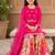 Girls floral embroidered chanderi cotton kurta sharara & with dupatta