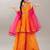 Girls ethnic motifs printed tiered gotta patti chanderi cotton kurti set