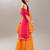 Girls ethnic motifs printed tiered gotta patti chanderi cotton kurti set