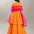 Girls ethnic motifs printed tiered gotta patti chanderi cotton kurta with sharara & with