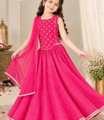 Girls embellished ready to wear lehenga & blouse with dupatta
