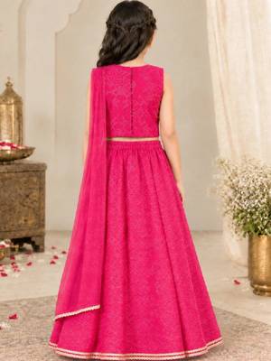 Girls embellished ready to wear lehenga & blouse with dupatta 3