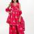Girls ethnic motifs printed angrakha gotta patti chanderi cotton kurta set