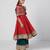 Tabasco red embroidered chanderi silk and net anarkali set