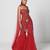 Tabasco red embroidered organza and net sharara set