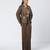 Olive brown embroidered chanderi silk and crepe drape skirt set