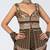 Olive brown embroidered dupion silk and georgette kurta set